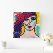 Original Abstrakte Kunstmauer Uhr (Zuhause)