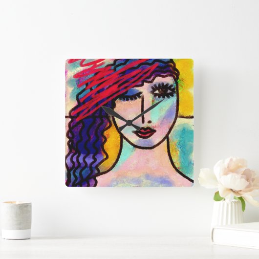 Original Abstrakte Kunstmauer Uhr (Zuhause)