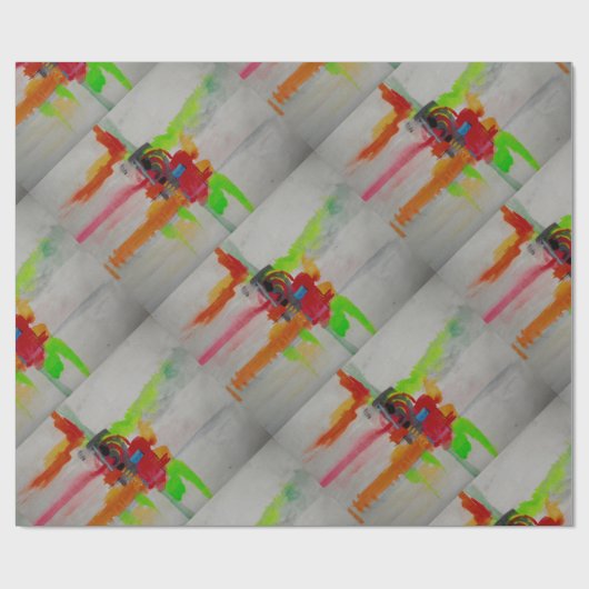 Original Abstrakte Kunstwerke Geschenkpapier (Flach)