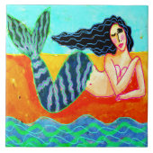 Original Abstrakte Maid-Malerei Fliese (Vorderseite)