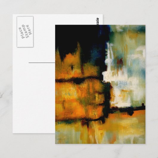 Original Abstrakte Malerei Postkarte (Vorne/Hinten)