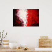 Original Abstrakte Malergrafiken Rote Töne Moderne Poster (Küche)