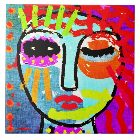 Original Abstraktes Digitalbild Fliese (Vorderseite)