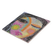 Original Abstraktes Portrait einer Frau auf OSB-Pl Fliese (Seite)