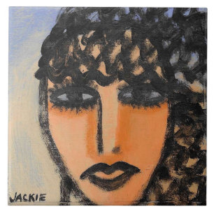 Original Abstraktes Portrait einer Frau Fliese