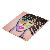 Original Abstraktes Portrait einer Frau Fliese (Seite)