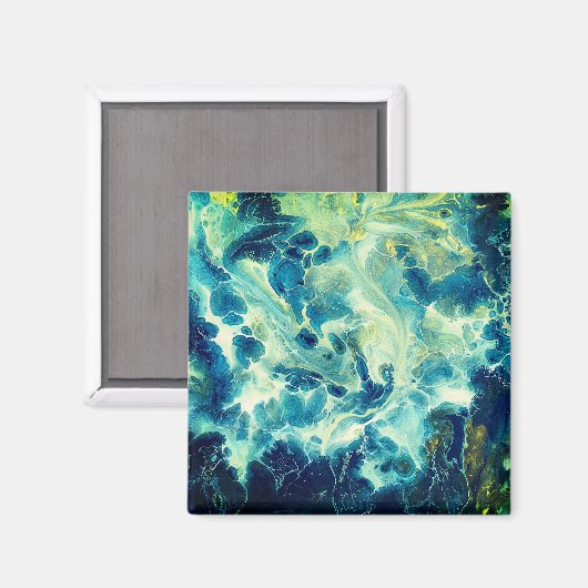 Original Acrylic PourArt Magnet (Vorderseite/Rückseite)