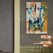 Original Acrylmalerei auf glänzendes Poster