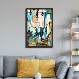 Original Acrylmalerei auf Leinwand ummantelt