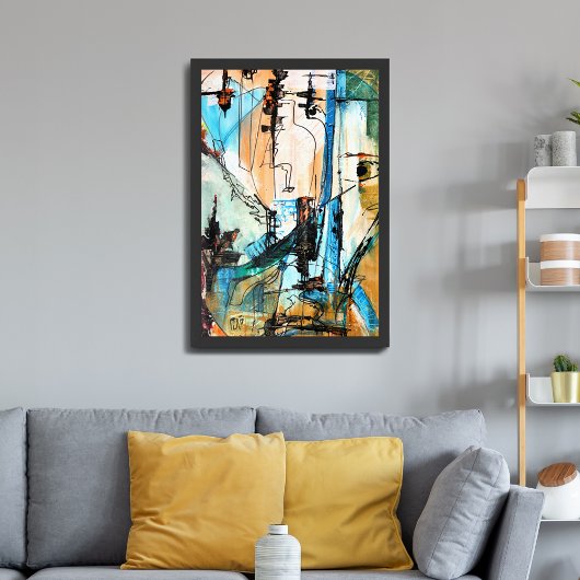 Original Acrylmalerei auf Leinwand ummantelt