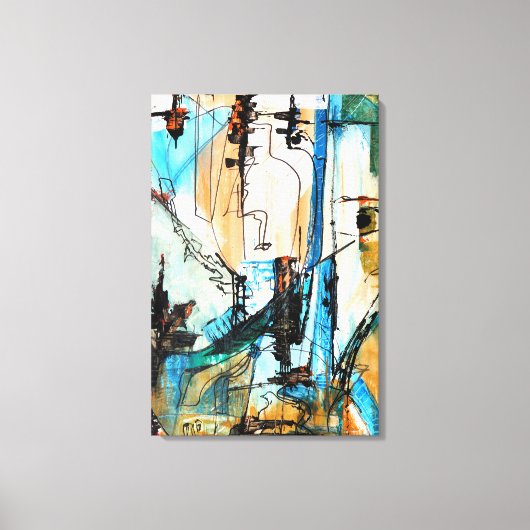 Original Acrylmalerei auf Leinwand ummantelt (Vorderseite)