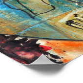 Original Acrylmalerei auf Plakatpapier (Matte) Poster (Ecke)