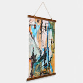 Original Acrylmalerei Wandteppich Mit Holzrahmen (Gewinkelt)