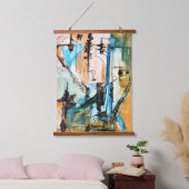 Original Acrylmalerei Wandteppich Mit Holzrahmen (Schlafzimmer)