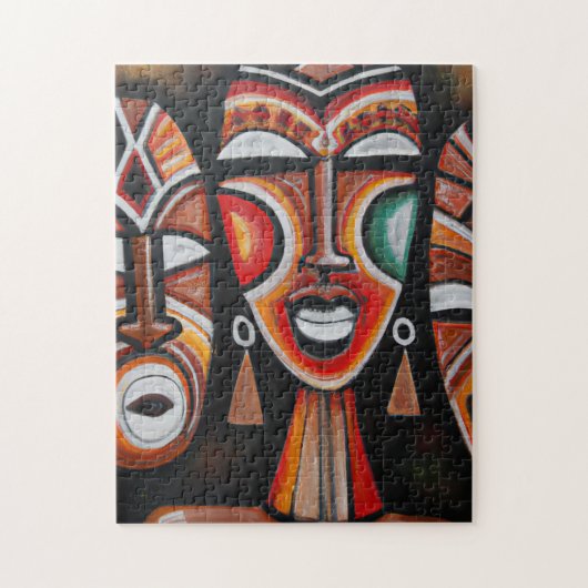 Original African Mask Art Puzzle (Vertikal)