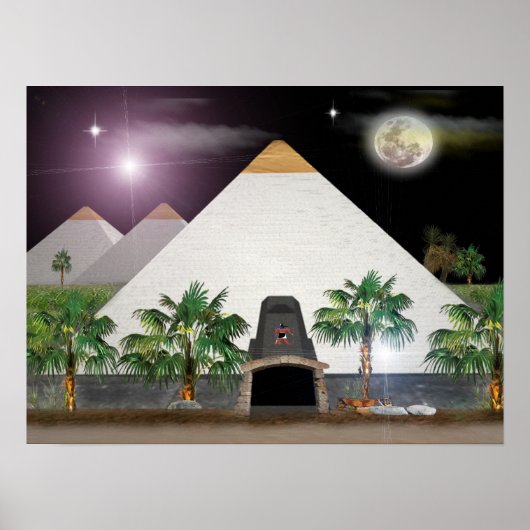 original ägyptische Pyramiden-Plakat Poster (Vorne)