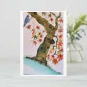 Original Ahornbaumkunst auf Blank Card Einladung (Stehend Vorderseite)