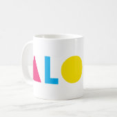 Original-ALOHA-Farbbriefe Kaffeetasse (Vorderseite Links)