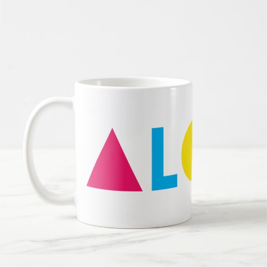 Original-ALOHA-Farbbriefe Kaffeetasse (Links)