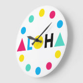 Original ALOHA Farbbriefe Klassische Runde S Große Wanduhr (Winkel)