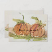 Original Aquarellskizze Pumpkin Dankeskarte (Vorne/Hinten)
