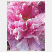 ** Original Art AR1 - Pink Peony Floral Malerei Fleecedecke (Vorderseite)