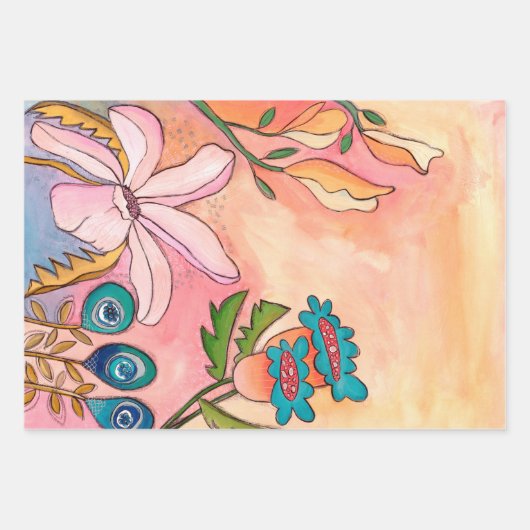 Original Art Artist Paintings Wrapping Collage Geschenkpapier Set (Vorderseite 3)