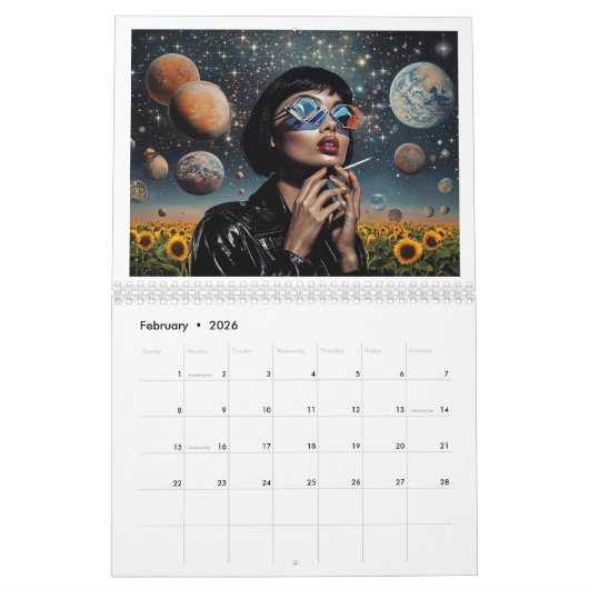 ORIGINAL ART CALENDAR 2026 KALENDER (Feb 2026)