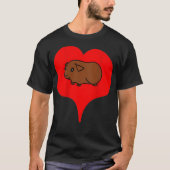 Original Art Design Brown American Guinea Pig T-Shirt (Vorderseite)