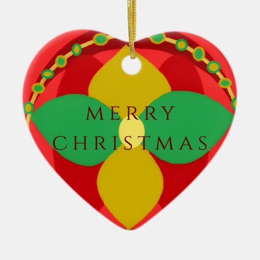 Original Art Design Weihnachts-Keramik Ornament (Vorne)