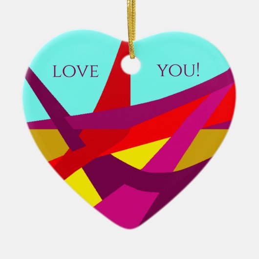 Original Art Design Weihnachts-Keramik Ornament (Vorne)