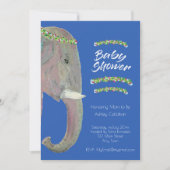 Original Art Elephant, Baby Dusche - Junge Einladung (Vorderseite)