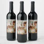 Original art hojas de otoño Herbstblätter Weinetikett (Flaschen)