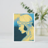 Original Art Postcard - Bride/Blue & Yellow der 20 Postkarte (Stehend Vorderseite)