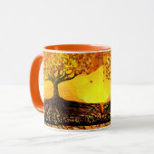Original Art Roots Run Deep Orange Yellow Tasse (Vorderseite Links)