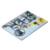 Original Art Surrealismus Uhr Bild Notizblock (Linke Seite)