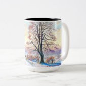 Original Art von Katie Hutter Snowy Scene 3 Dee Zweifarbige Tasse (VorderseiteRechts)