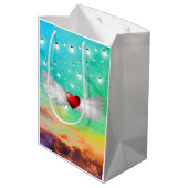 ORIGINAL ART WINGED HEAT Gift Bag Mittlere Geschenktüte (Rückseite Schrägansicht)