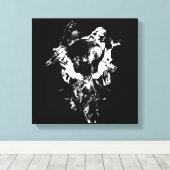 Original Art Work #3 Schwarzweiß Leinwanddruck (Insitu (Holzboden))