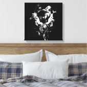 Original Art Work #3 Schwarzweiß Leinwanddruck (Insitu (Schlafzimmer))