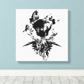 Original Art Work #3 Schwarzweiß Leinwanddruck (Insitu (Holzboden))