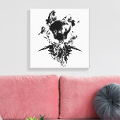 Original Art Work #3 Schwarzweiß Leinwanddruck (Insitu (Wohnzimmer))