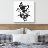 Original Art Work #3 Schwarzweiß Leinwanddruck (Insitu (Schlafzimmer))
