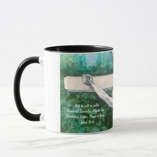Original Art Work Christmas Isaiah 9:6 Tasse (Links)
