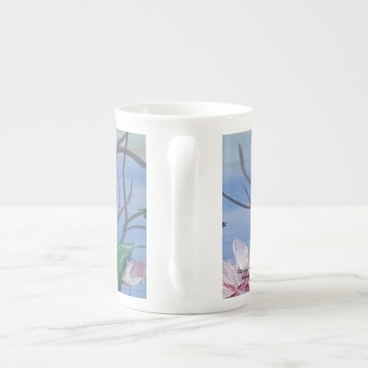 Original Art Work Scripting Porzellantasse (Rückseite)