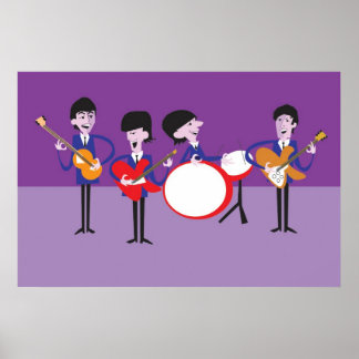 Original Artwork inspiriert von Fab Four Poster