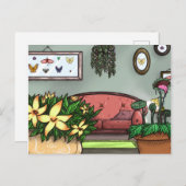 Original Artwork - Sitzecke Postkarte (Vorne/Hinten)