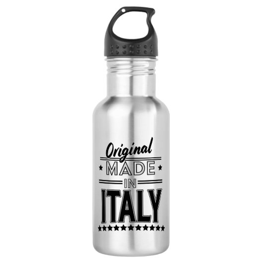 Original aus Italien Logo Edelstahlflasche (Vorderseite)