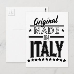 Original aus Italien Logo Postkarte