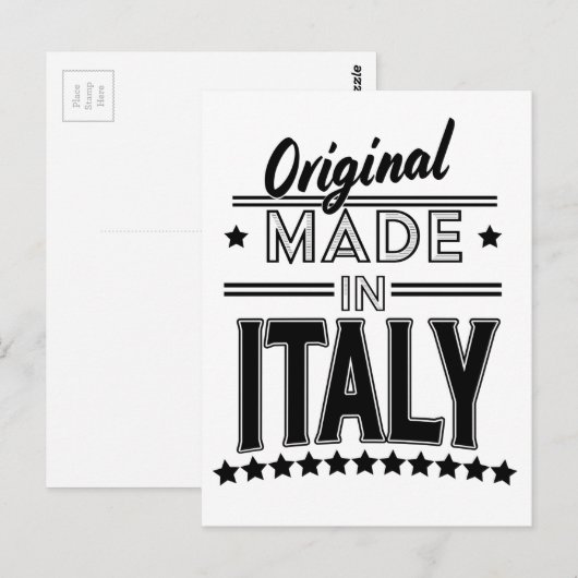 Original aus Italien Logo Postkarte (Vorne/Hinten)